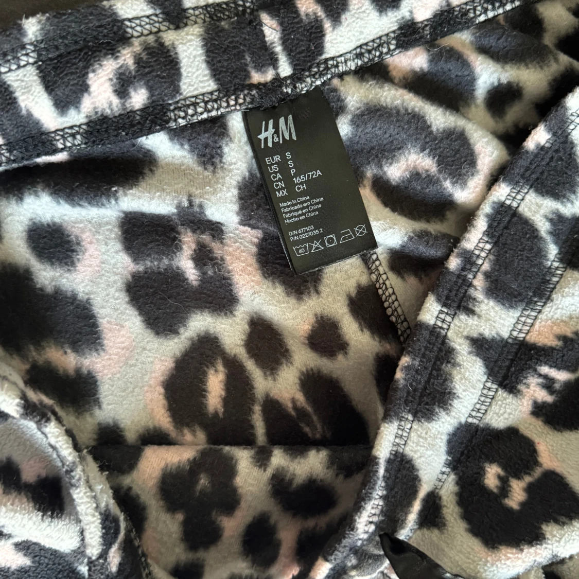 Rosa grå leopard mjukis byxor - 91