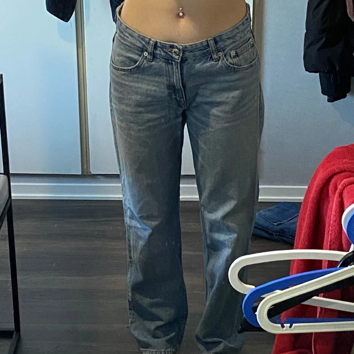 Blåa baggy jeans  - 90