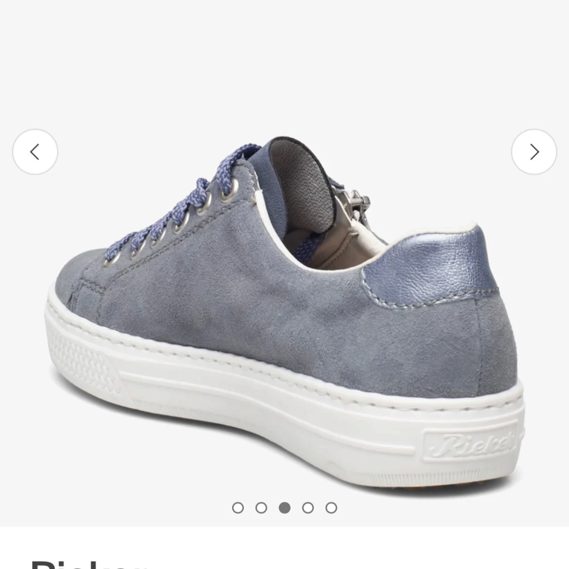 Oanvända Blå sneakers från Rieker med dragkedja - 1