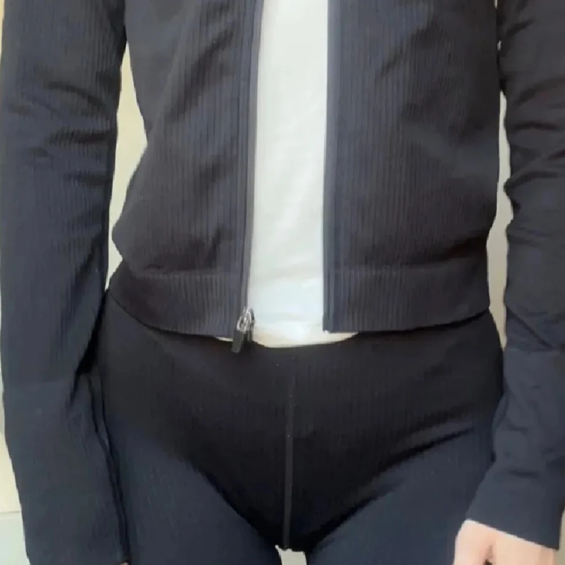 Svart träningsjacka 'Zip Jacket Rib' - 3