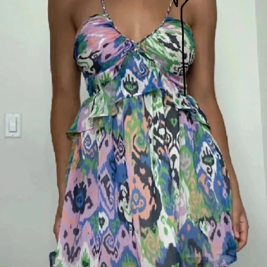 Mönstrad klänning zara