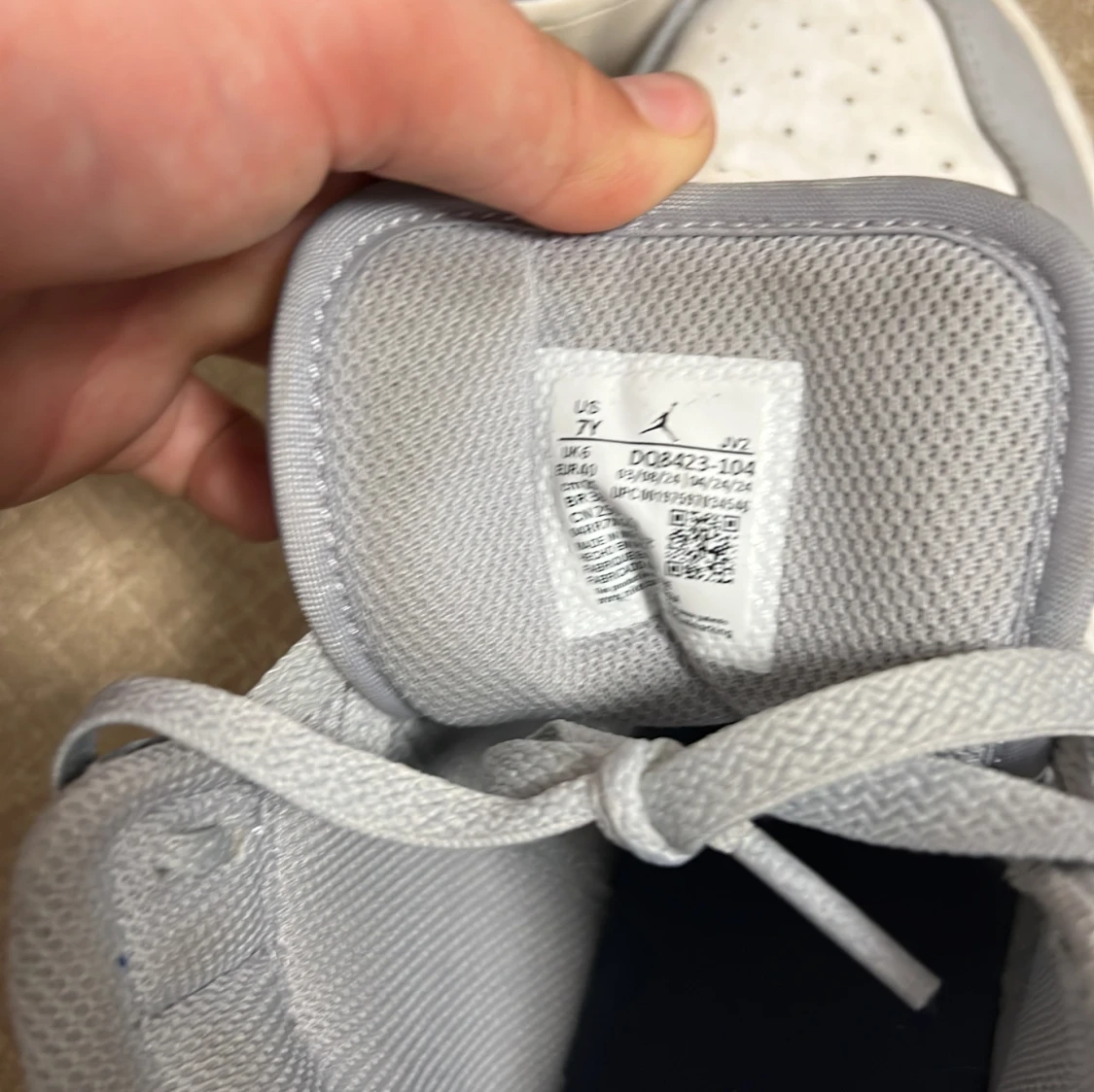 Nike Air Jordan 1 Mid grå och marinblå - 2