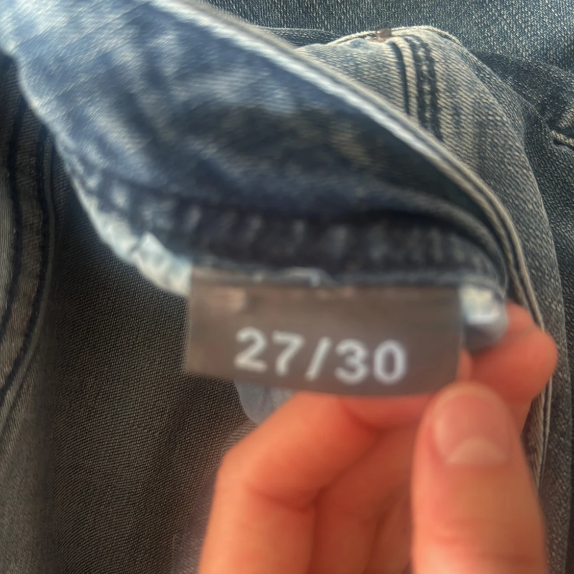 Blå bootcut jeans - 4