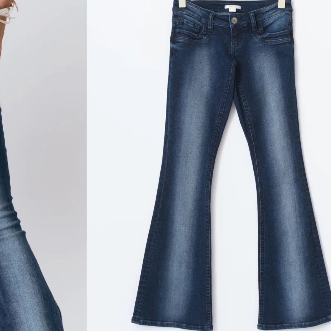 Blå bootcut jeans - 2