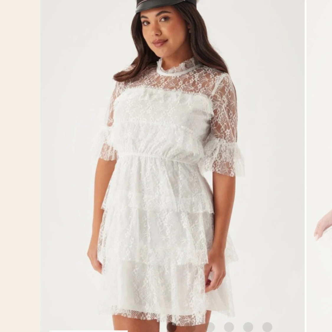 Student Vit spetsklänning