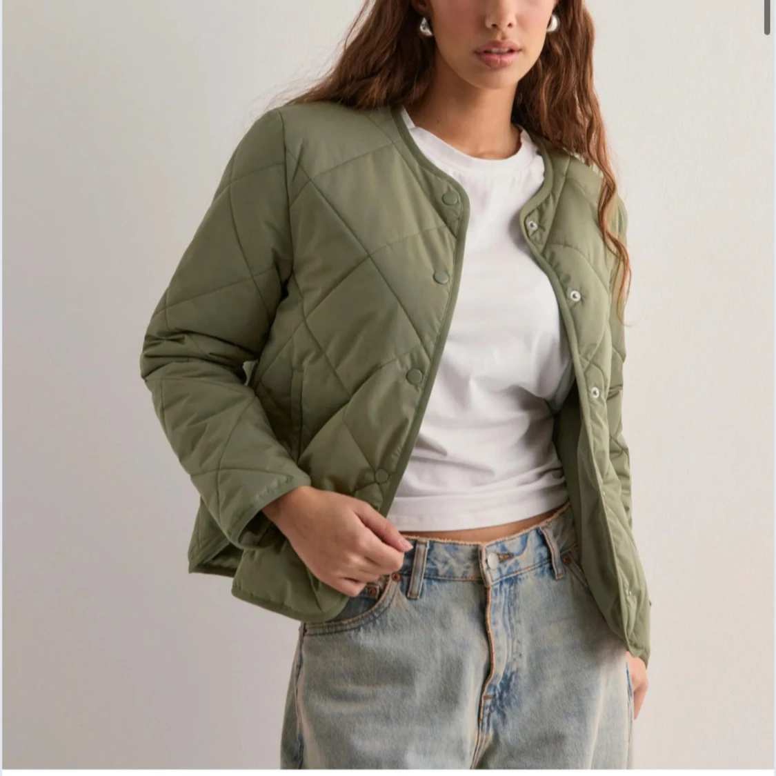 Grön quiltad jacka