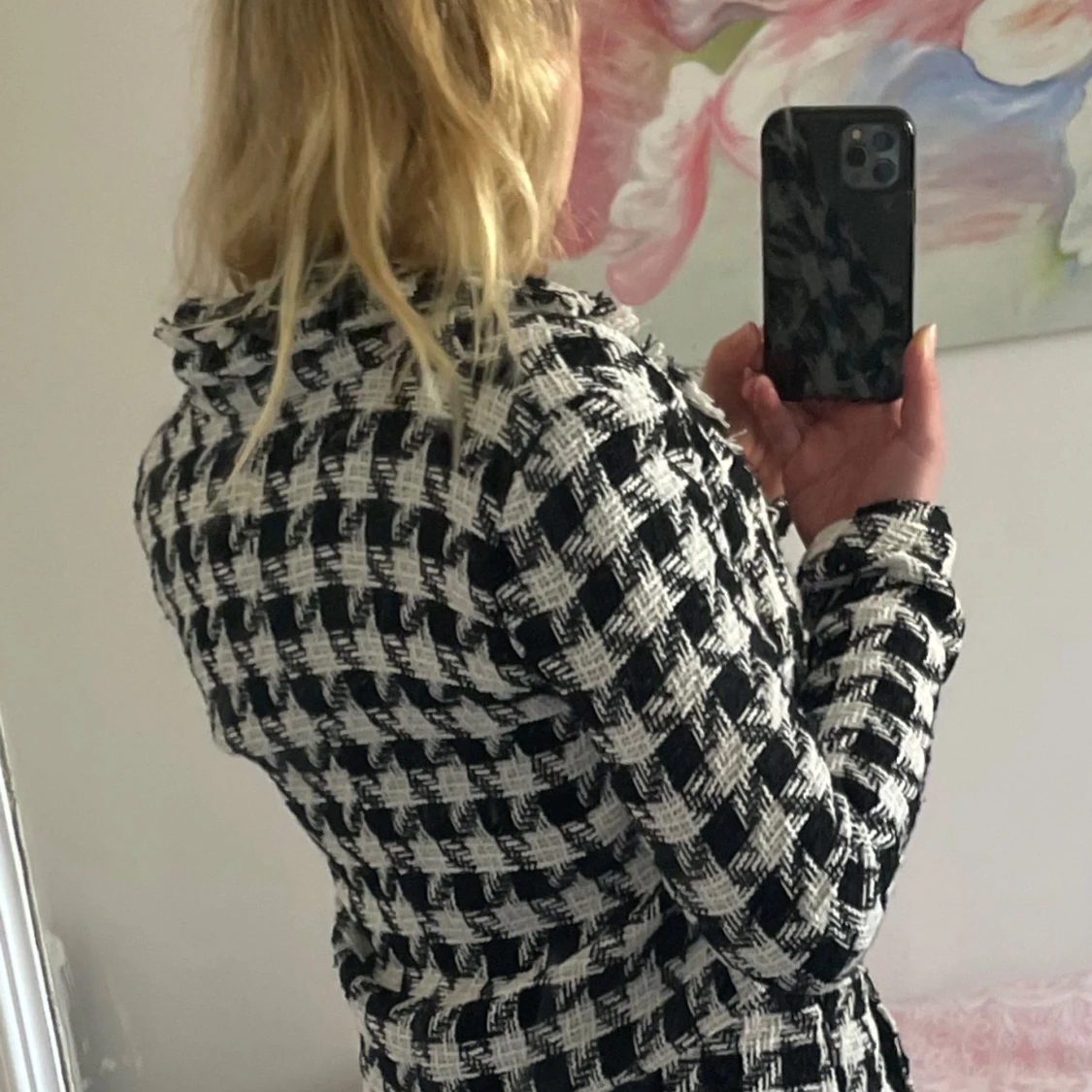 Svartvit rutig kavaj från Stories - 1