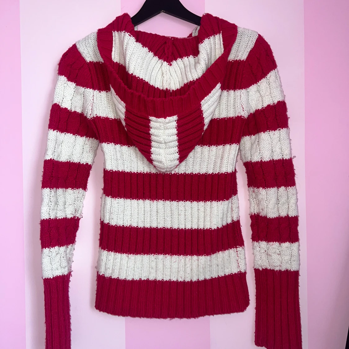 Rosa och vit randig kofta från Aéropostale - 1