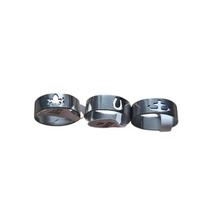 3pack Silverringar - Rostfritt stål, alla är st 18.1 mm
