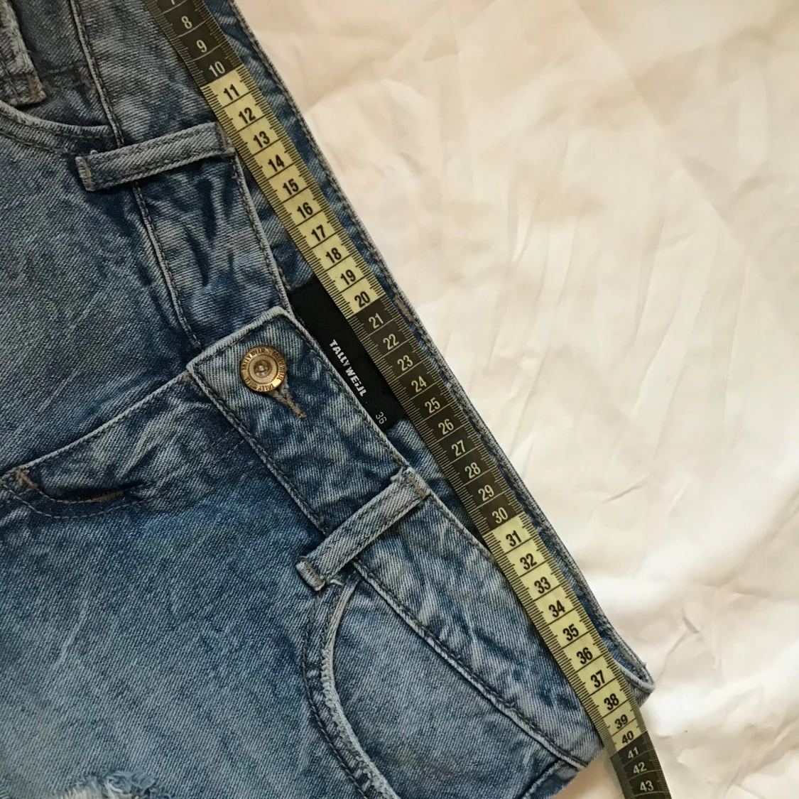 Lågmidjade jeans shorts  - 3