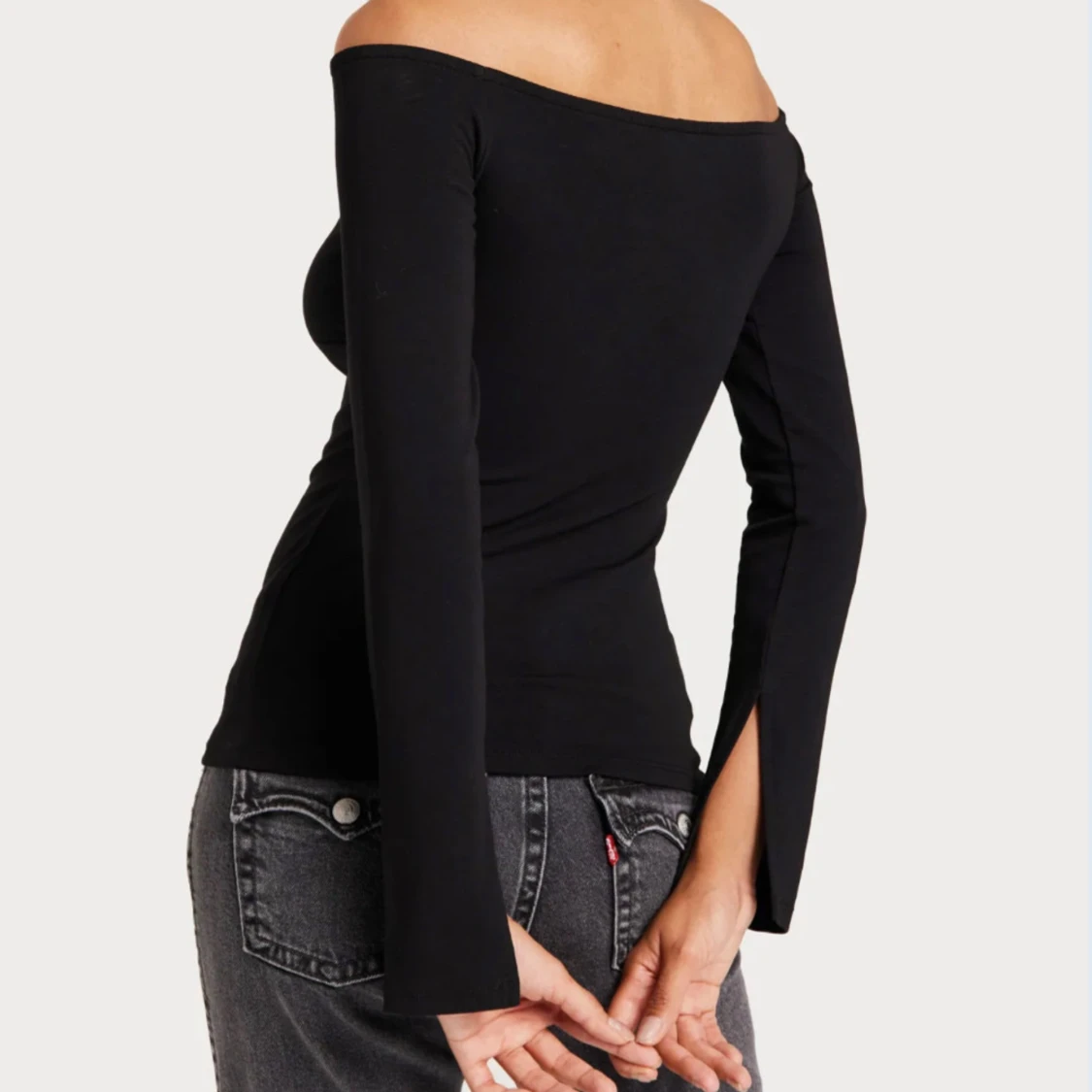 Svart offshoulder topp - 1