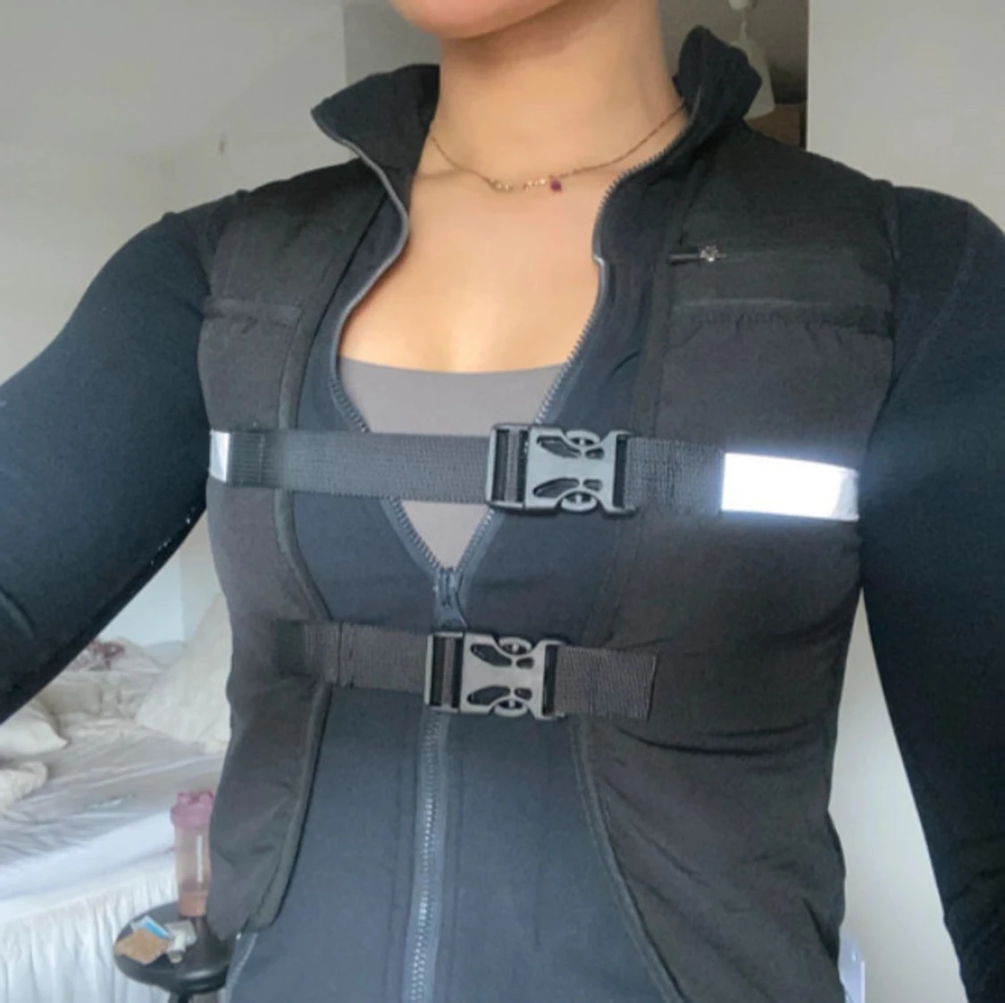 Svart löparväst från Boohoo - 2