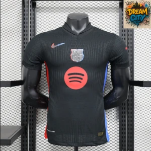 Svart FC Barcelona Nike fotbollströja - FC Barcelona matchtröja i svart med diskret mönster, tillverkad i Dri-FIT ADV-material för maximal komfort. Tröjan har korta ärmar, klubbmärke på bröstet, Nike-logga och röd Spotify-logga framtill. Sidorna har röda och blå detaljer för extra stil.                    !!!OM DU VILL HA NAMN OCH SIFFRA PÅ RYGGEN SÅ KOMMER DET ATT KOSTA DIG 600kr!!!                !GLÖM INTE ATT DETTA ÄR ETT BESTÄLLNINGS VARA OCH OM DU INTE VET VAD DET ÄR SÅ KAN DU SÖKA PÅ DET ÄR DU SNÄLL!