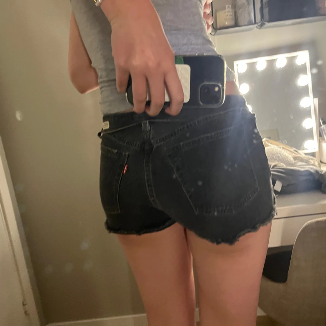 Svarta jeansshorts från Levi's - 3