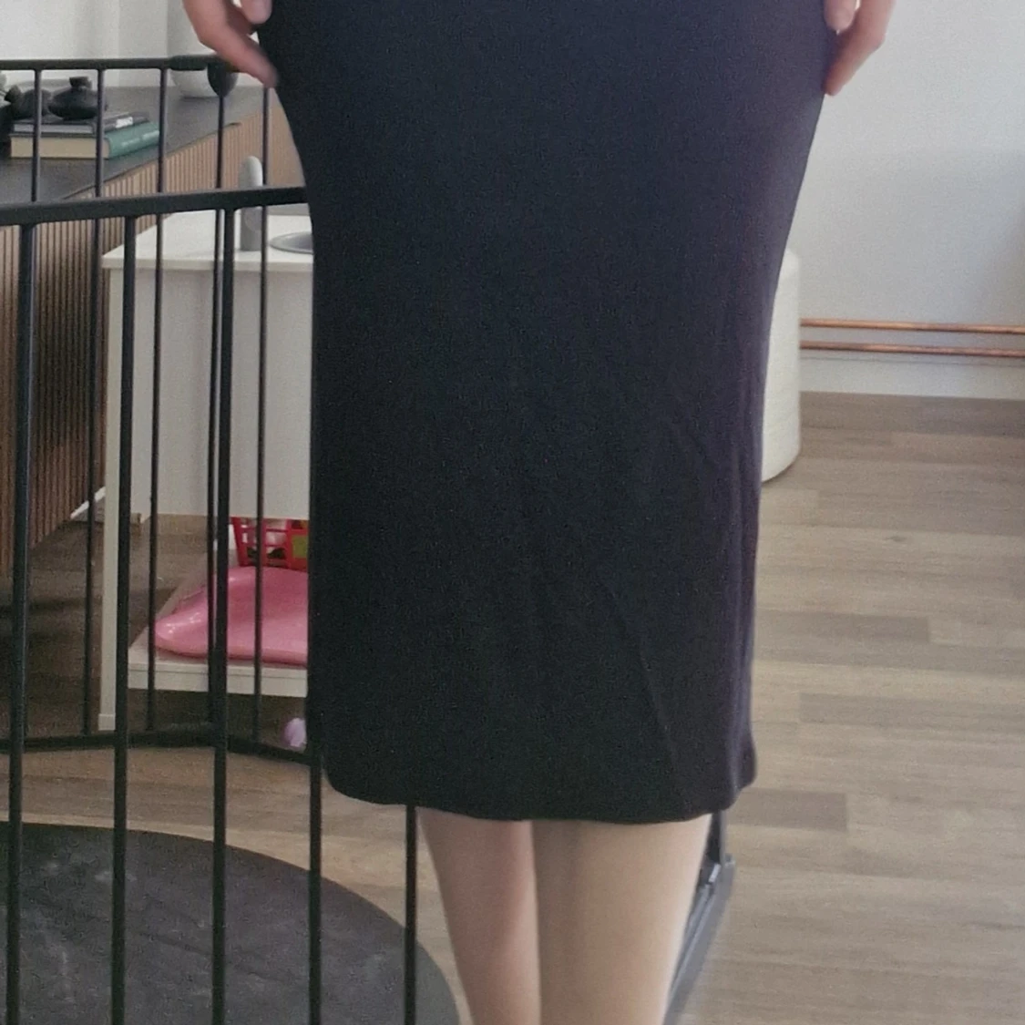 Svart ribbad långklänning från Lager 157 - 1