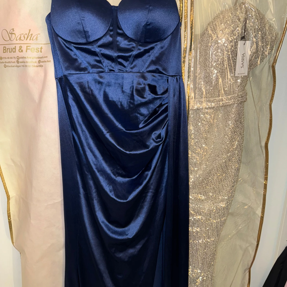 Marinblå långklänning  - 2