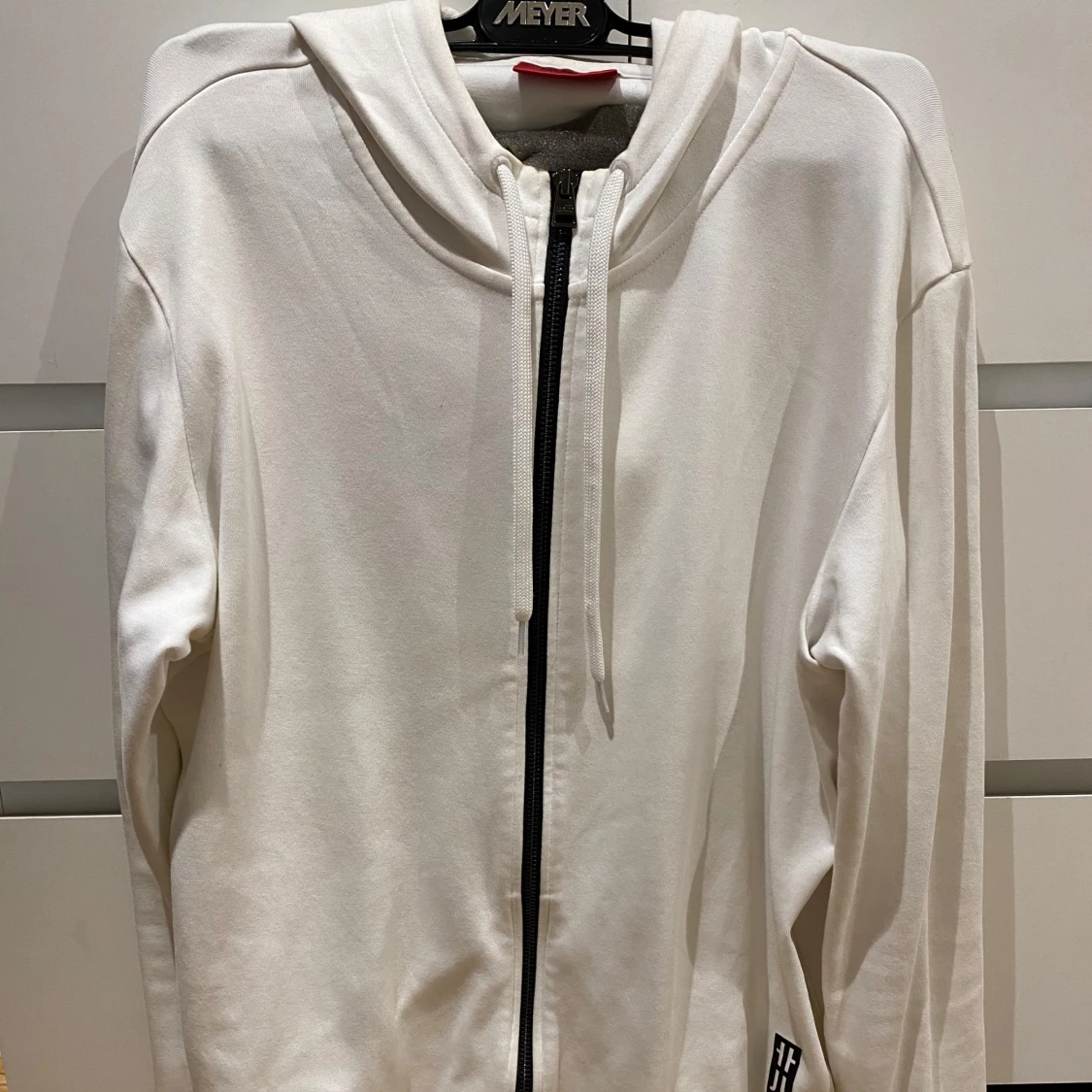 Vit zip-hoodie från Hugo Boss