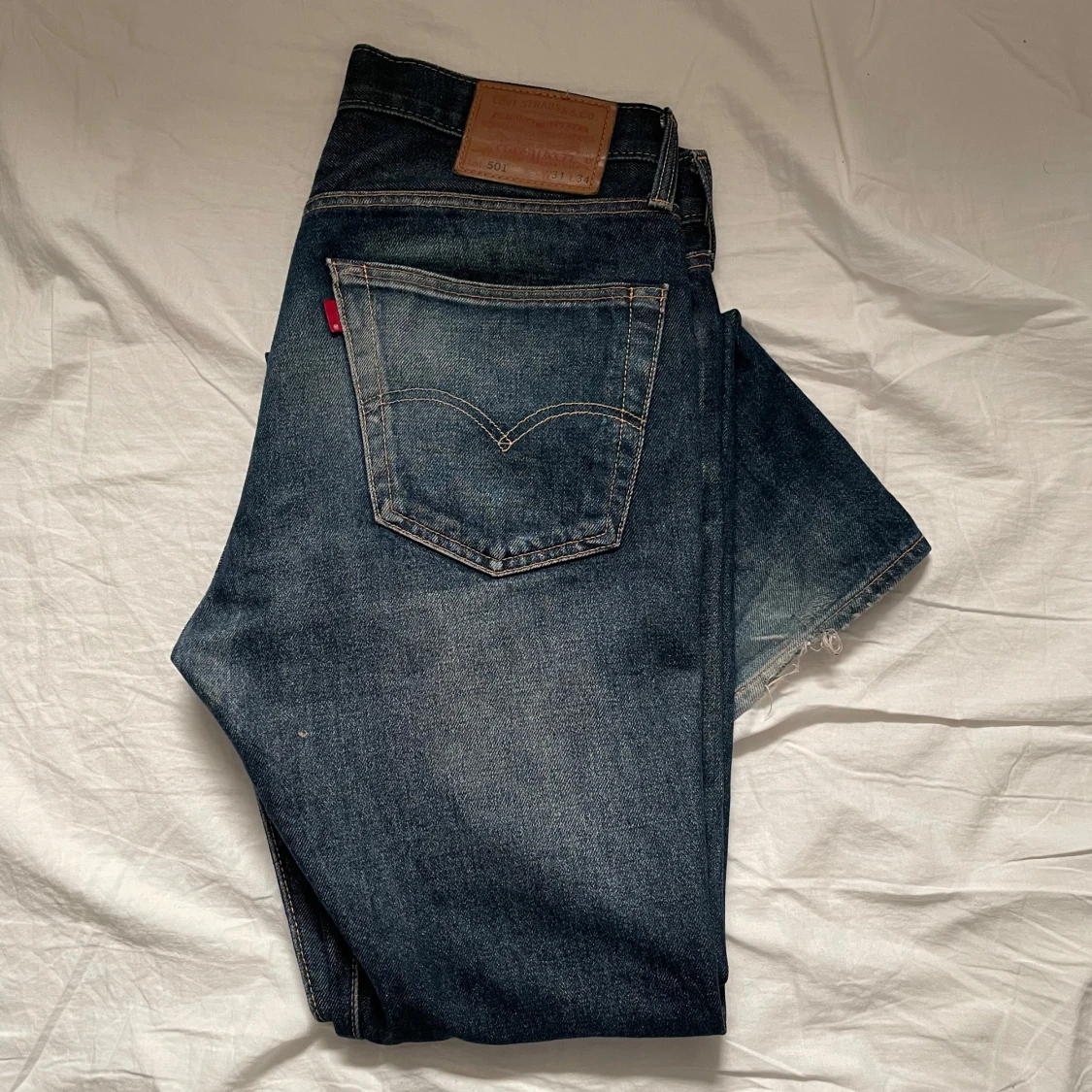 Levi's 501 blå jeans straight fit