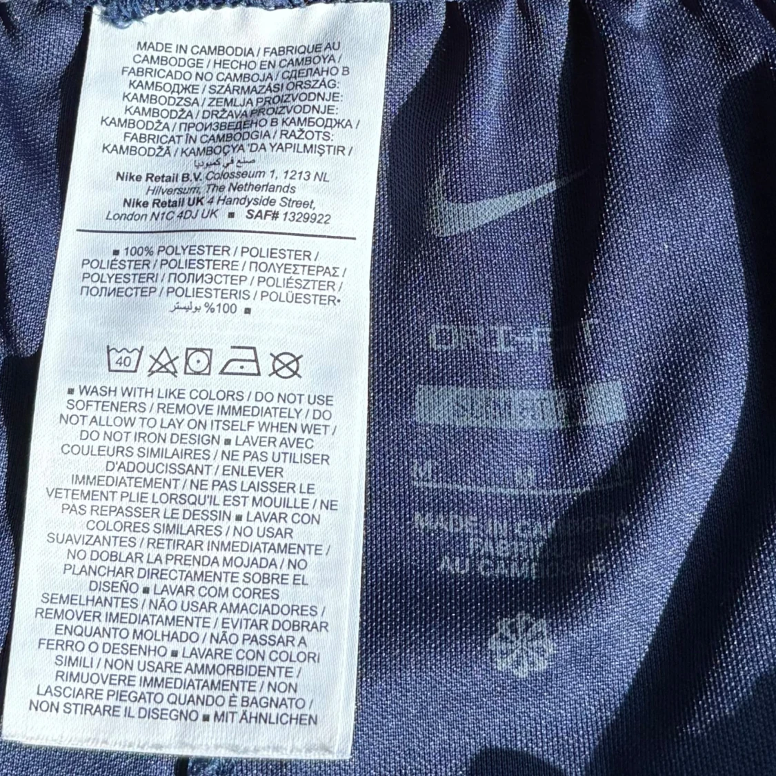 Marinblå Nike shorts med snörning - 2