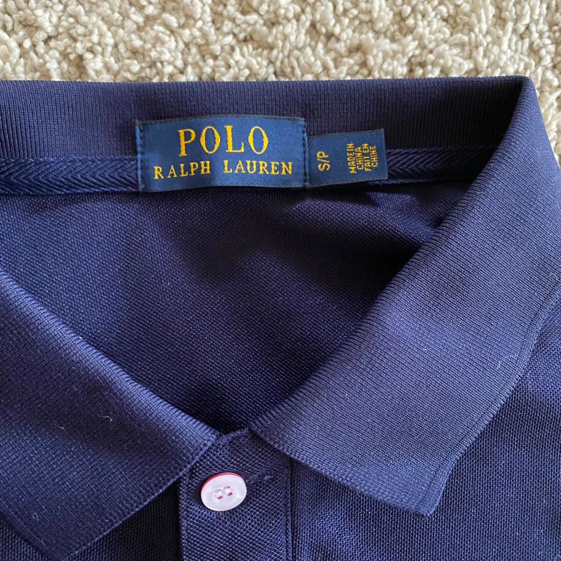 Marinblå pikétröja från Ralph Lauren - 1
