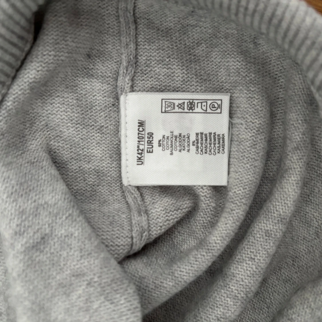 Ljusgrå half zip tröja Alan Paine - 4