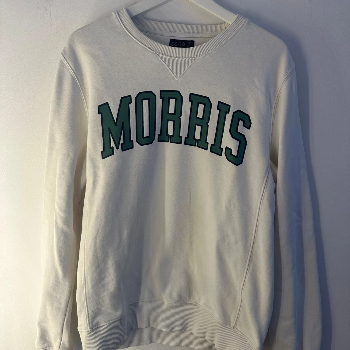 Vit sweatshirt från Morris med tryck - 1