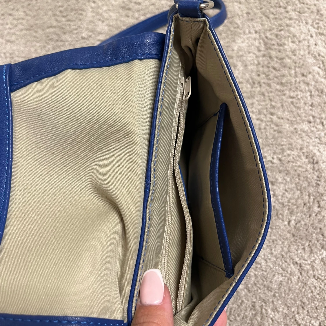 Blå axelväska - 3