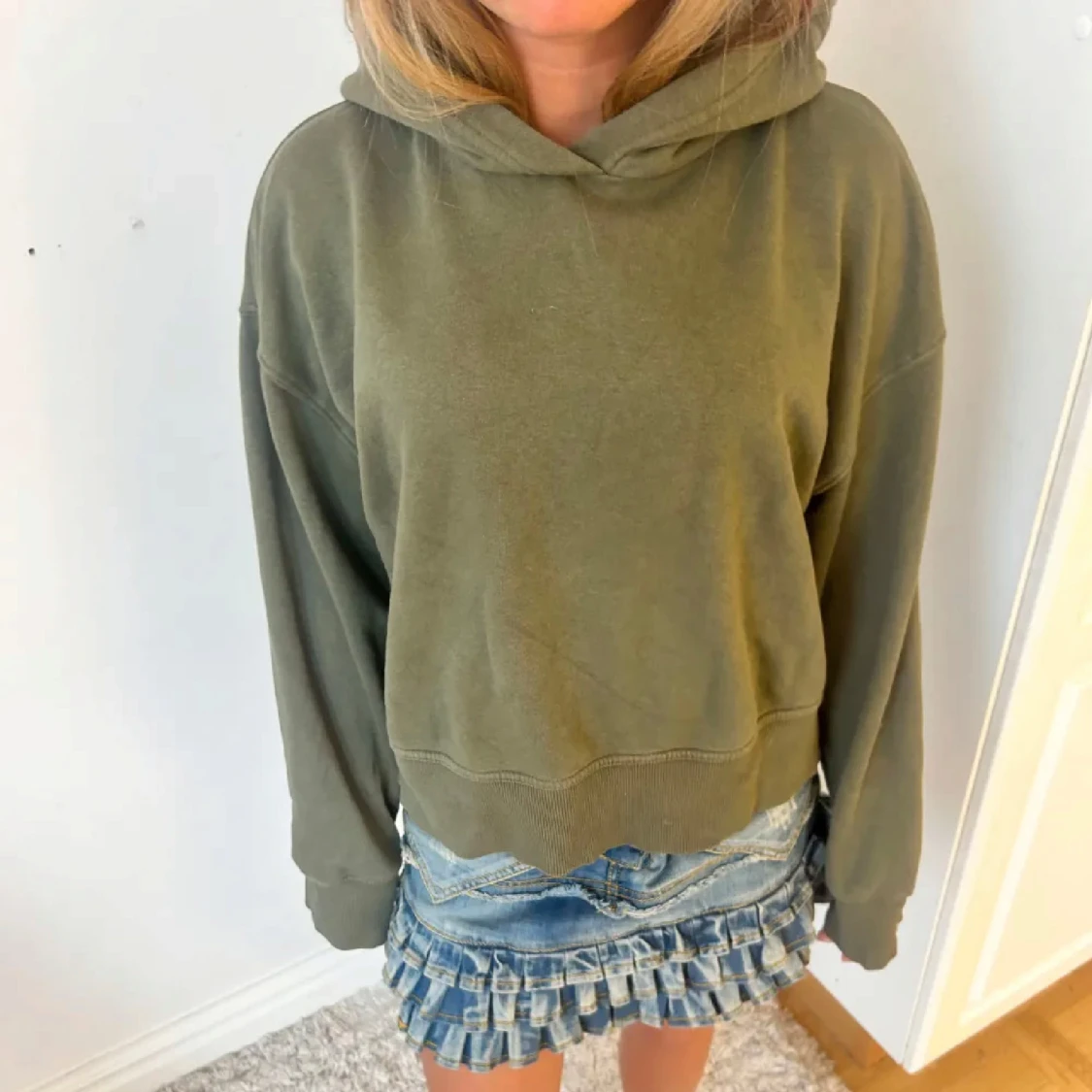 Grön hoodie zara💖💖🥹