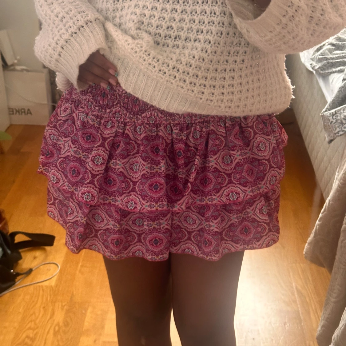 mönstrad volangkjol - 2