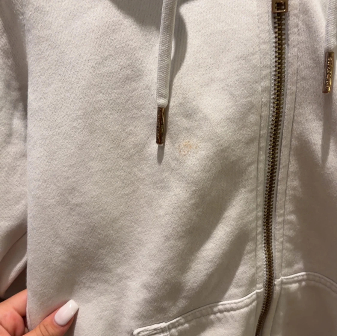 Vit hoodie från Superdry med dragkedja - 4