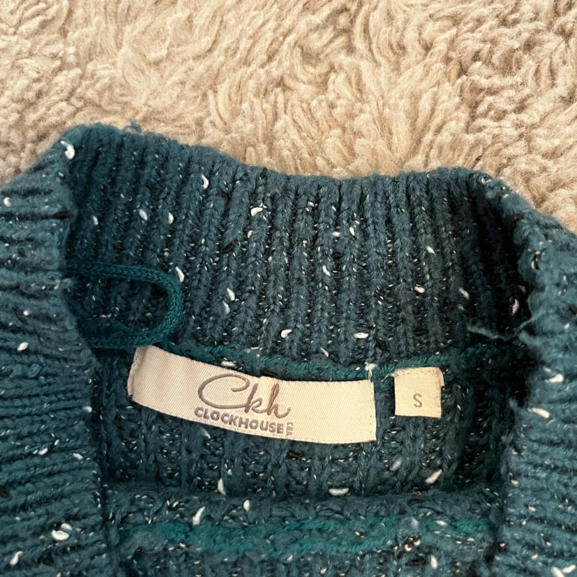 Ribbad tjock tröja  - 1