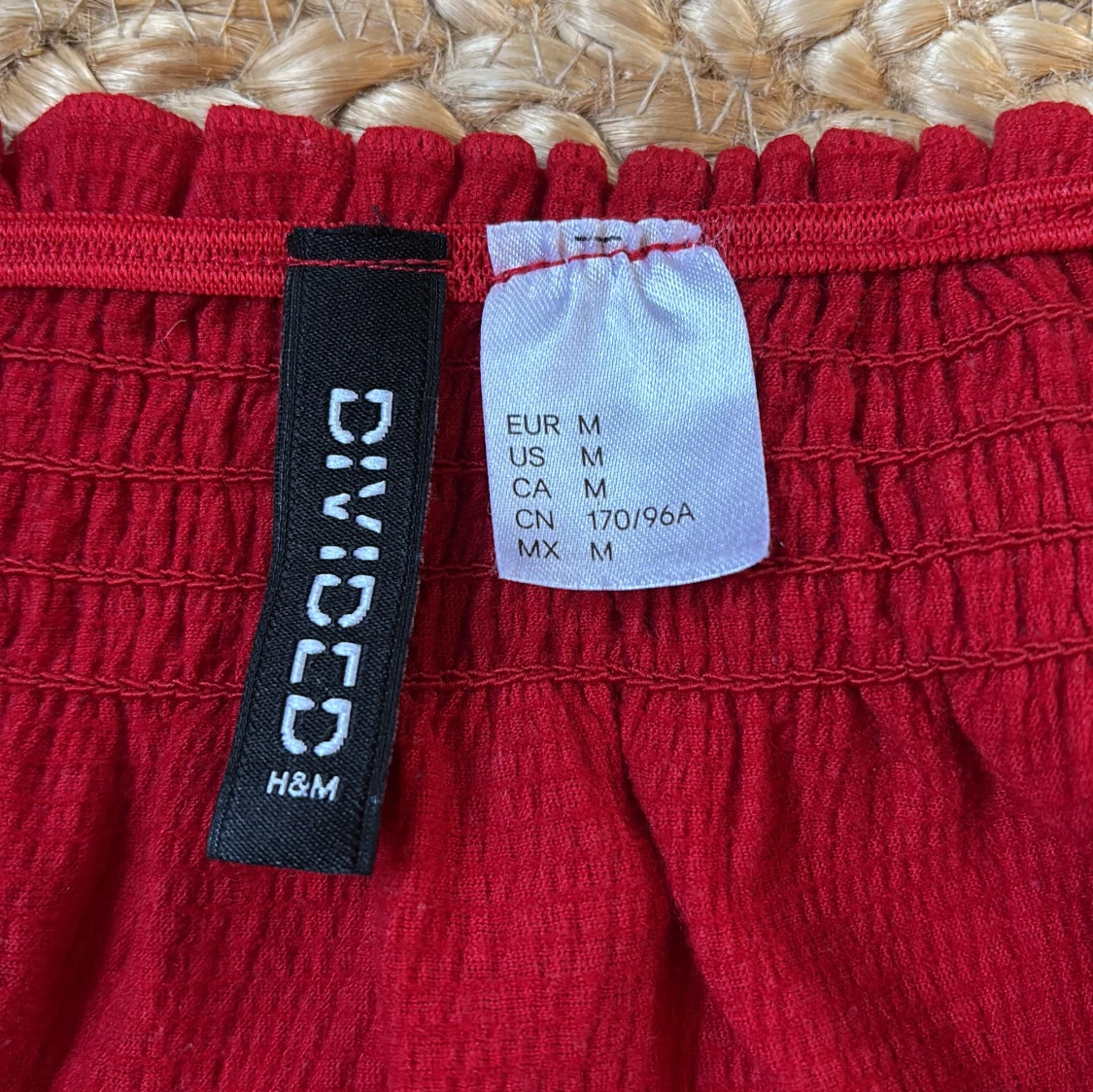 Röd offshoulder blus från H&M Divided - 2