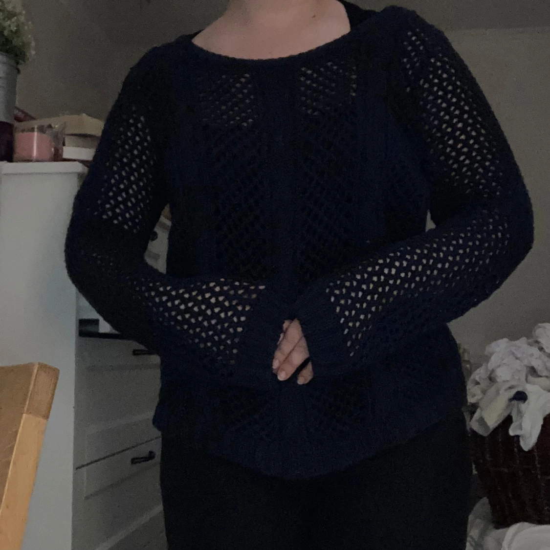 Mörkblå stickad tröja från Pahladium - 1