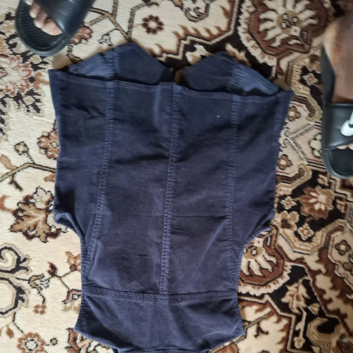 Mörkblå manchesterväst med fickor - 2