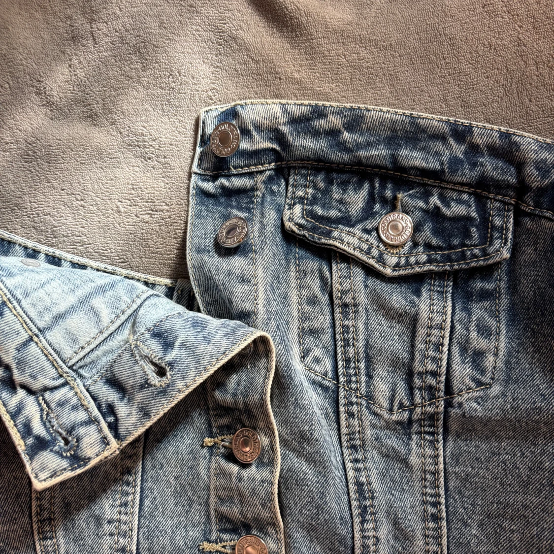 Jeans tubtopp med knappar - 1