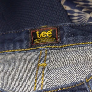 Blå jeans från Lee - Säljer ett par klassiska blå jeans från Lee med dragkedja och knapp. Modellen är Daren Zip Fly och har en normal passform. Perfekta för en avslappnad stil.