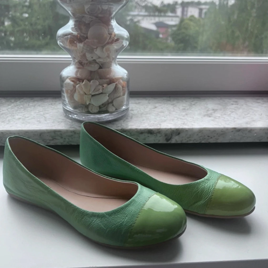 Gröna ballerinaskor från Inkognito