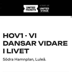 Hov1 Luleå  - Hej jag säljer en bilj*tt till hov1 i Luleå! Priset är originalpris men kan absolut diskuteras. Hör av er vid frågor💕