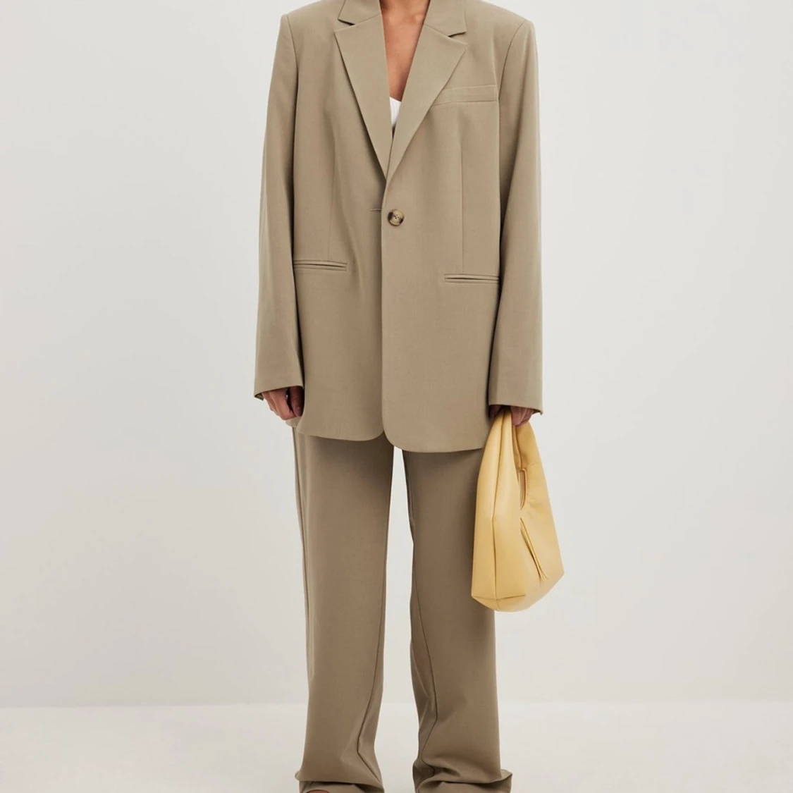 Beiga / bruna kostymbyxor  - 1