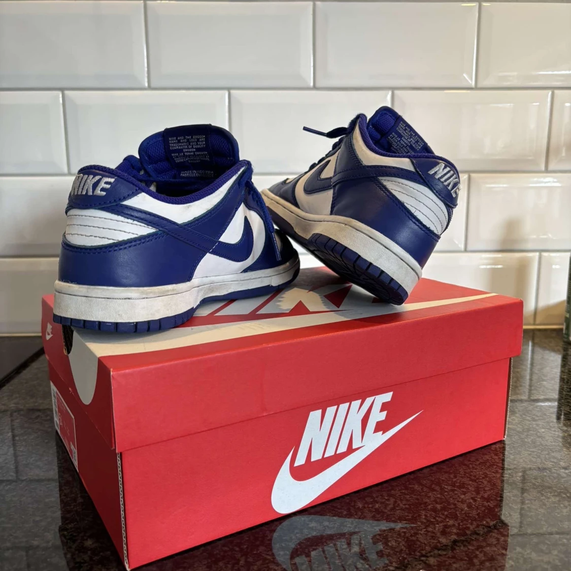 Nike Dunk i blått och vitt - 1