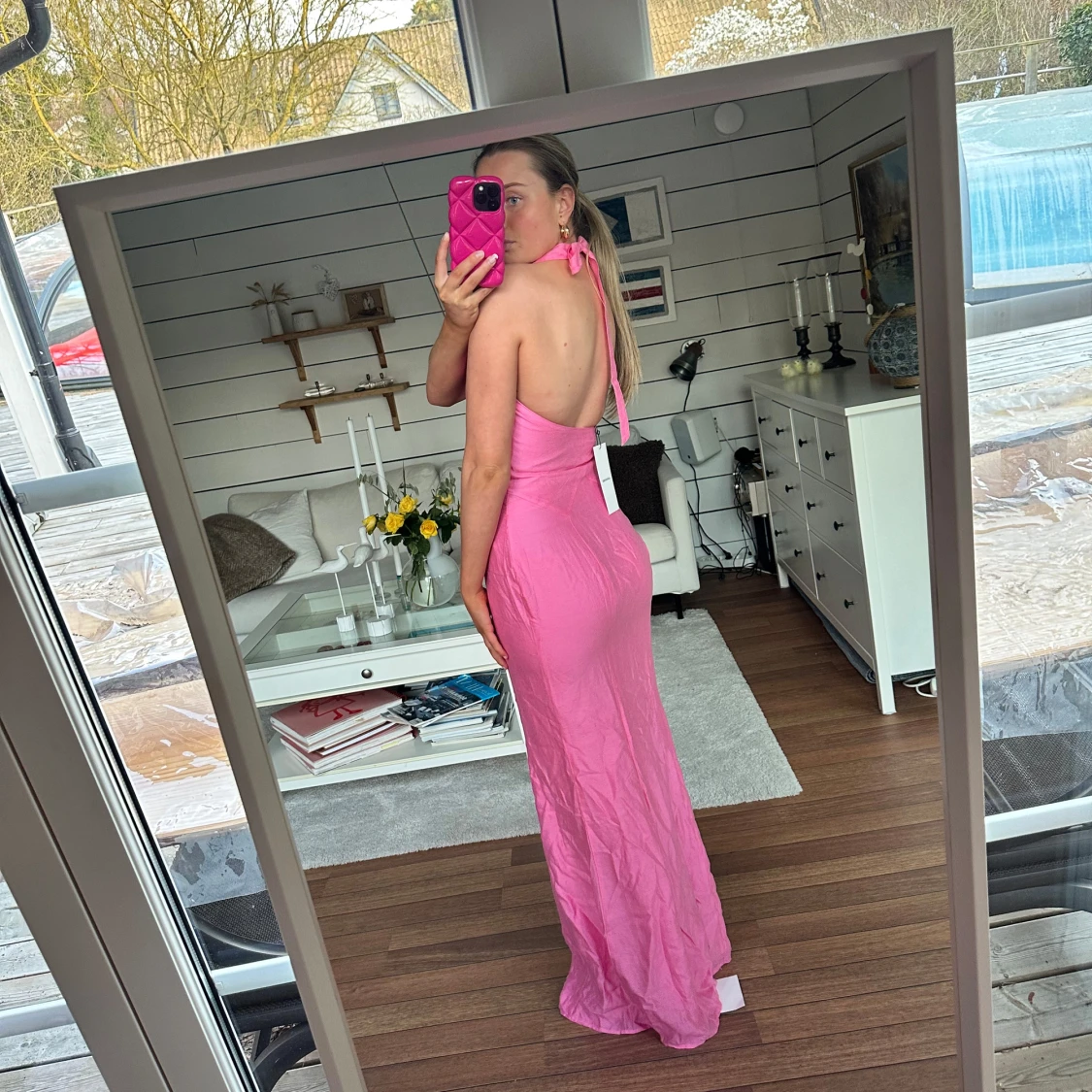 Rosa långklänning från Adoore  - 2