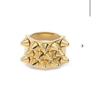 Edblad ring - Cool och bred ring i guldfärg med utstickande nitar runt om. Perfekt statement-smycke som verkligen drar blickarna till sig. Passar dig som gillar att sticka ut och vill ha något unikt på fingret.