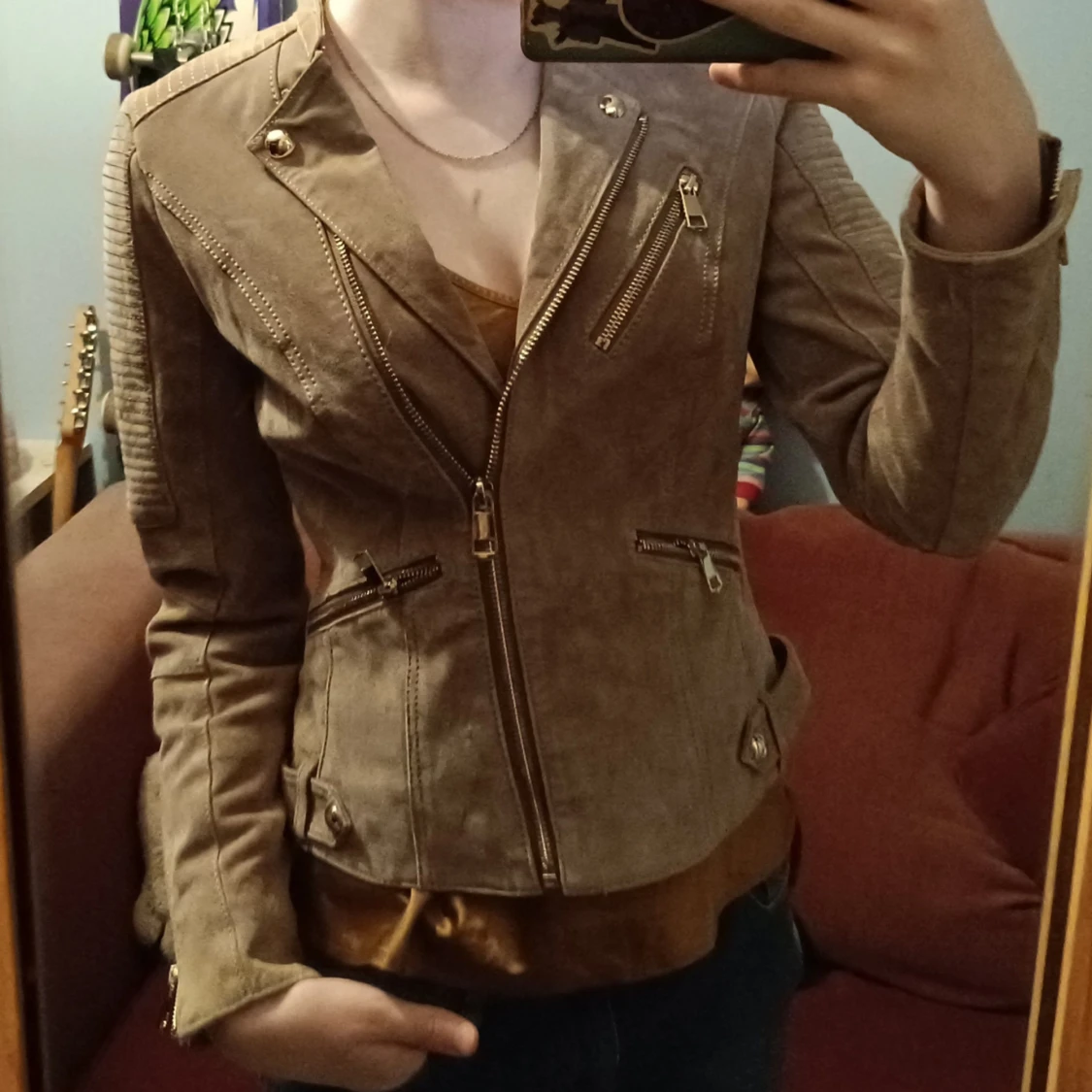 Beige mockajacka från Jofama Rookie