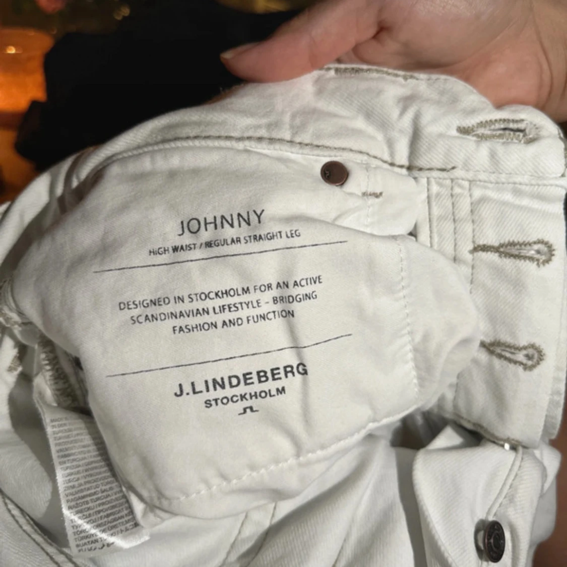 Vita jeansbyxor från J.Lindeberg - 2