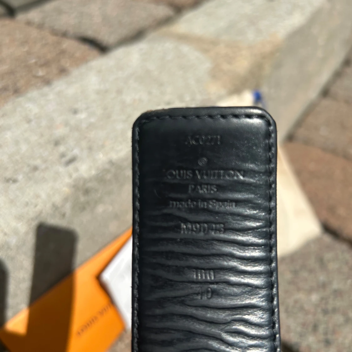 Louis Vuitton svart monogram skärp - 2