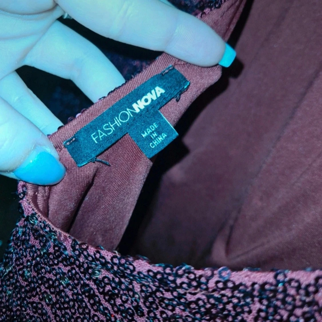 Paljettklänning str S - 4