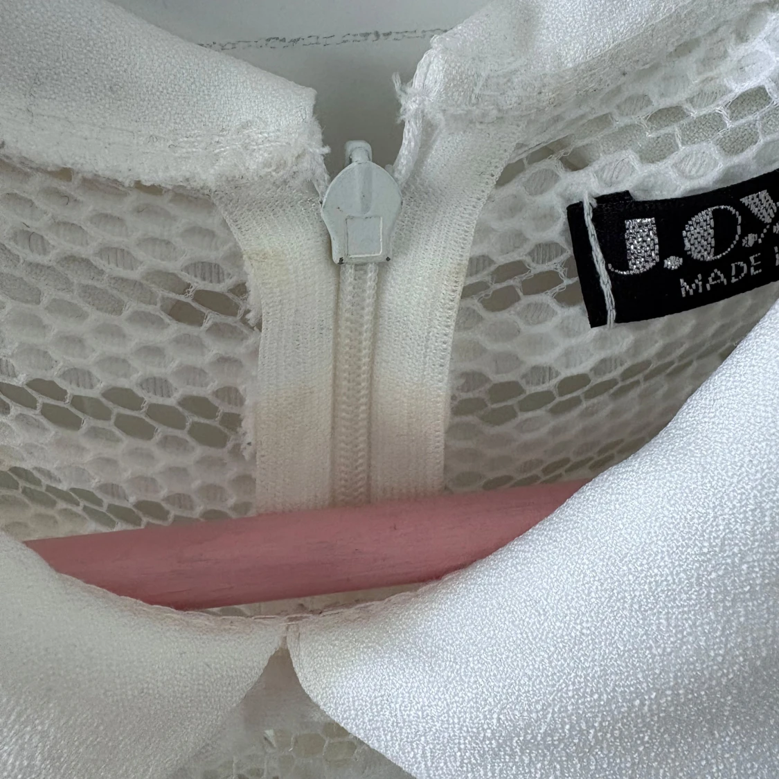 Vit kortklänning med krage från LOX - 2