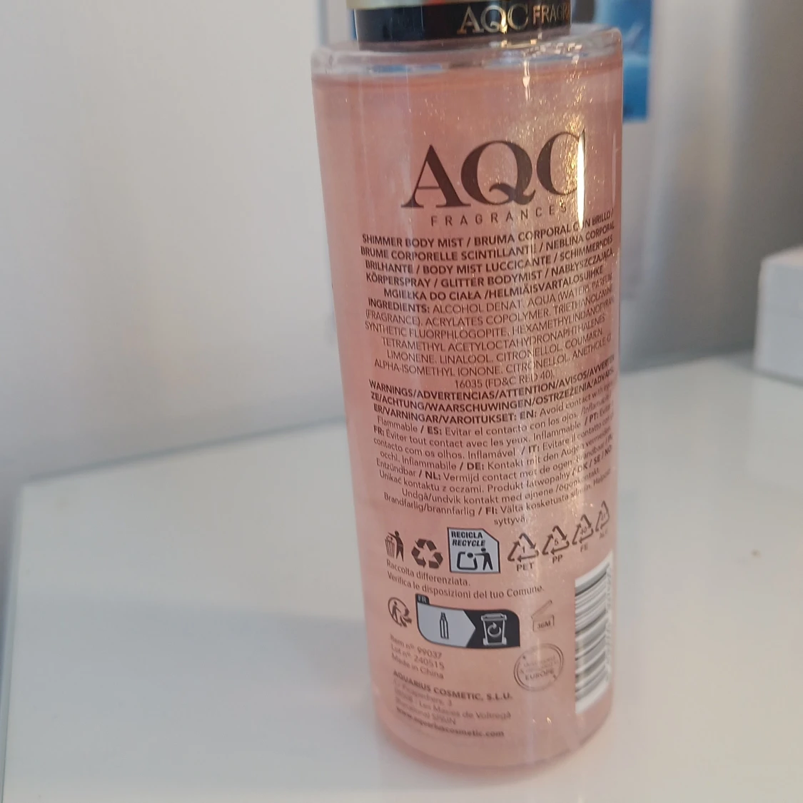 AQC Glow Touch Pink Body Mist med Shimmer - 1