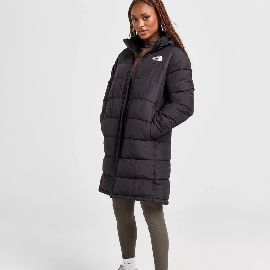 Svart lång dunjacka från The North Face - 2