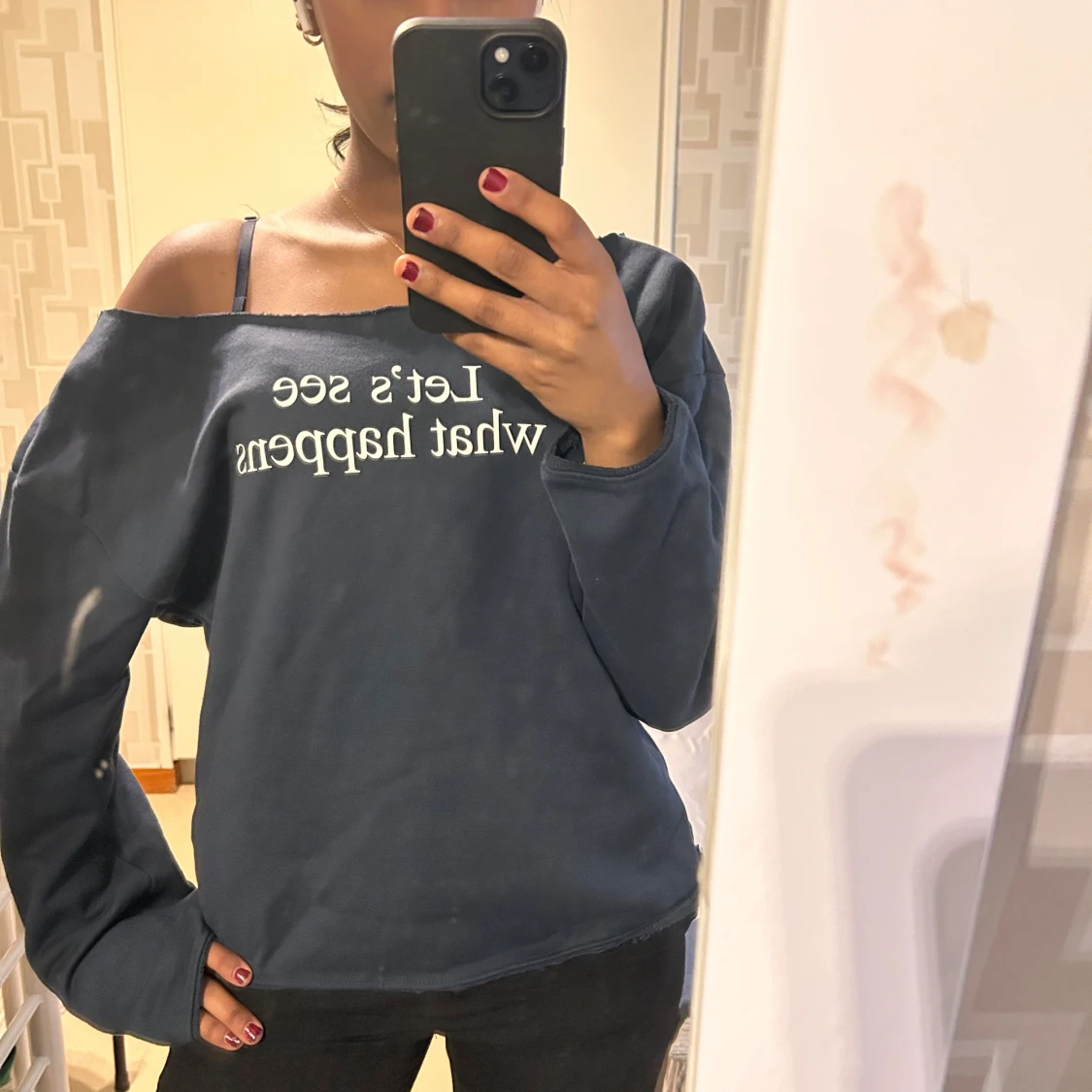 offshoulder sweatshirt  - 1